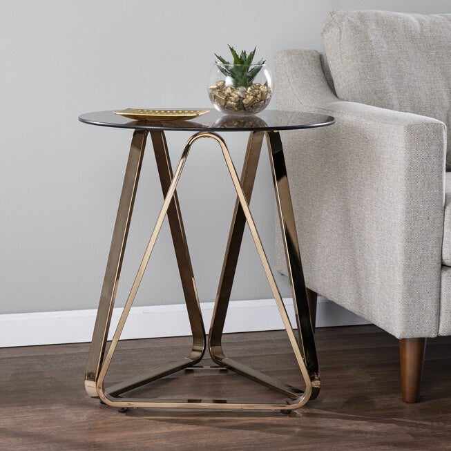 Stondon Round End Table, CHAMPAGNE, hi-res image number 0
