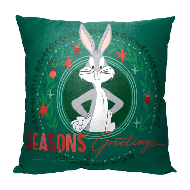 Wb Looney Tunes Greetings From Bugs Printed Throw Pillow, O, hi-res image number null