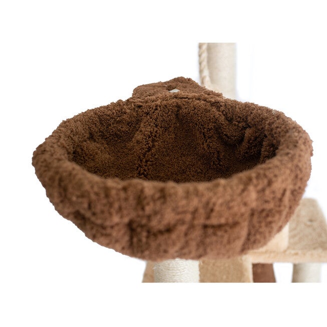 Real Wood 78 inches Cat Climber Play House Ffurniture With Playhouse, Lounge Basket, , alternate image number 7