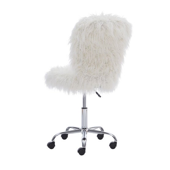 Faux Flokati Armless Office Chair, , on-hover image number null