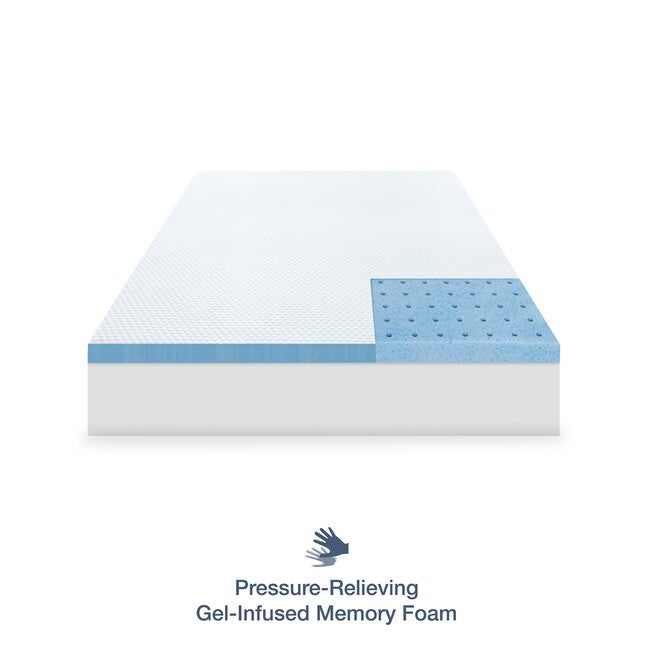 SensorPEDIC 3-Inch Elite Cooling Gel-Infused Memory Foam Mattress Topper, , on-hover image number 1