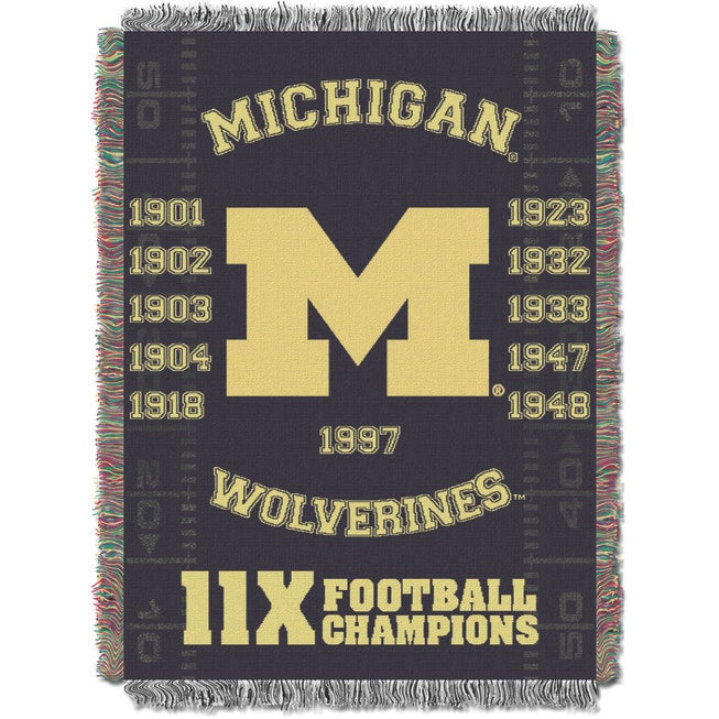Michigan Commemorative Series Throw Blanket, MULTI, hi-res image number 0