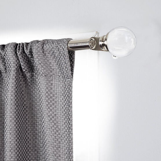 Innovative Decorative Room Darkening Wrap Around Rod & Finial 48-86, , alternate image number null