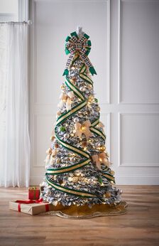 6FT Pre-Lit Flocked Pop-Up Tree
