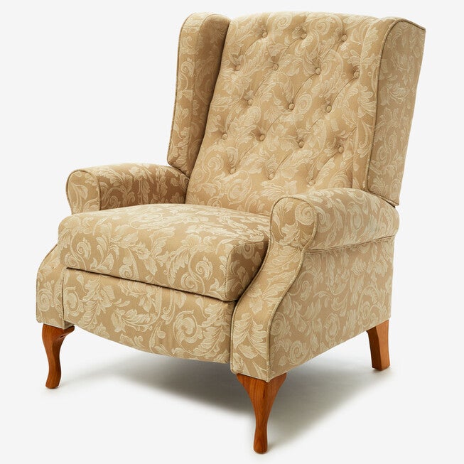 400 lbs. Weight Capacity Queen Ann Recliner, TAUPE DAMASK, hi-res image number null
