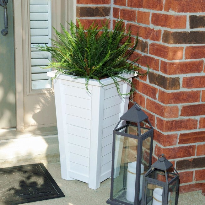 Lakeland Tall Planter, WHITE, hi-res image number null