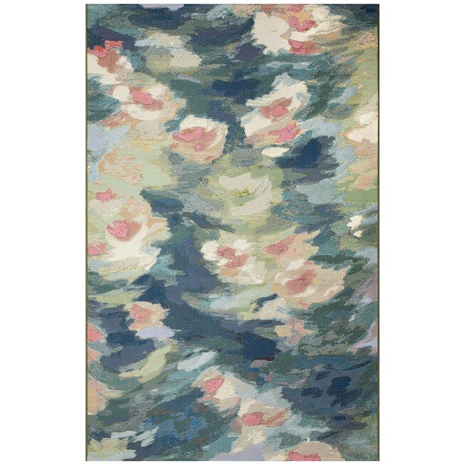 Marina Watercolor Pond Indoor/Outdoor Area Rug Multi, MULTI, hi-res image number 0