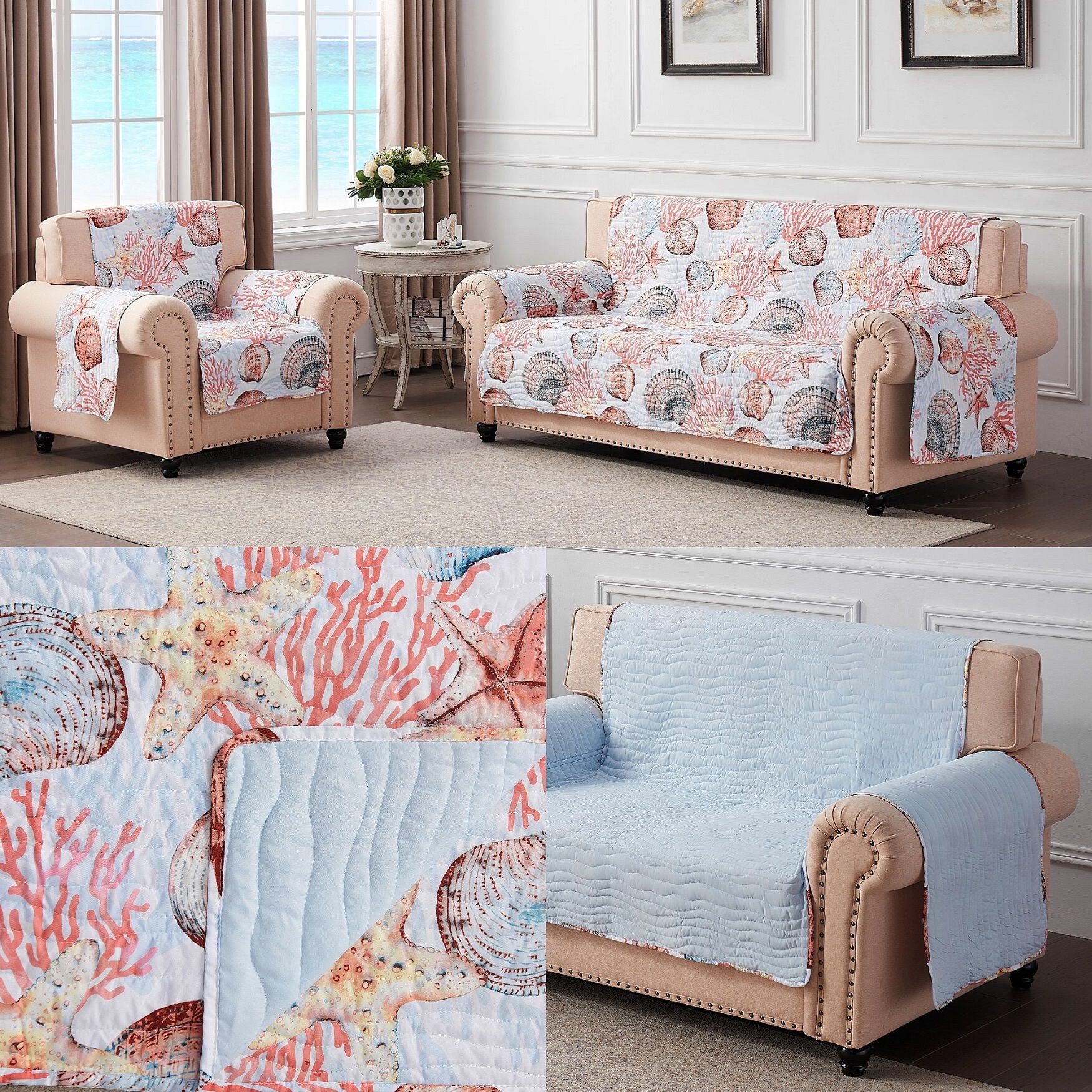 Beach Days Arm Chair Furniture Protector, , alternate image number 2