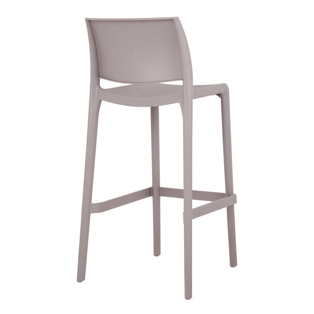 Set of 2 Sensilla Outdoor Stackable Bar Stools, TAUPE, alternate image number 3