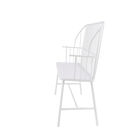 White Metal Farmhouse Bench, , alternate image number null