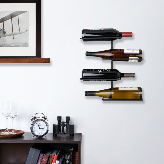 Four Bottle Wall Mounted Wine Rack By True, , on-hover image number null