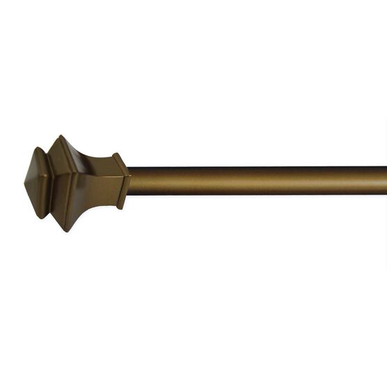 48"-86" Rod set with Square Finial, GOLD, hi-res image number null
