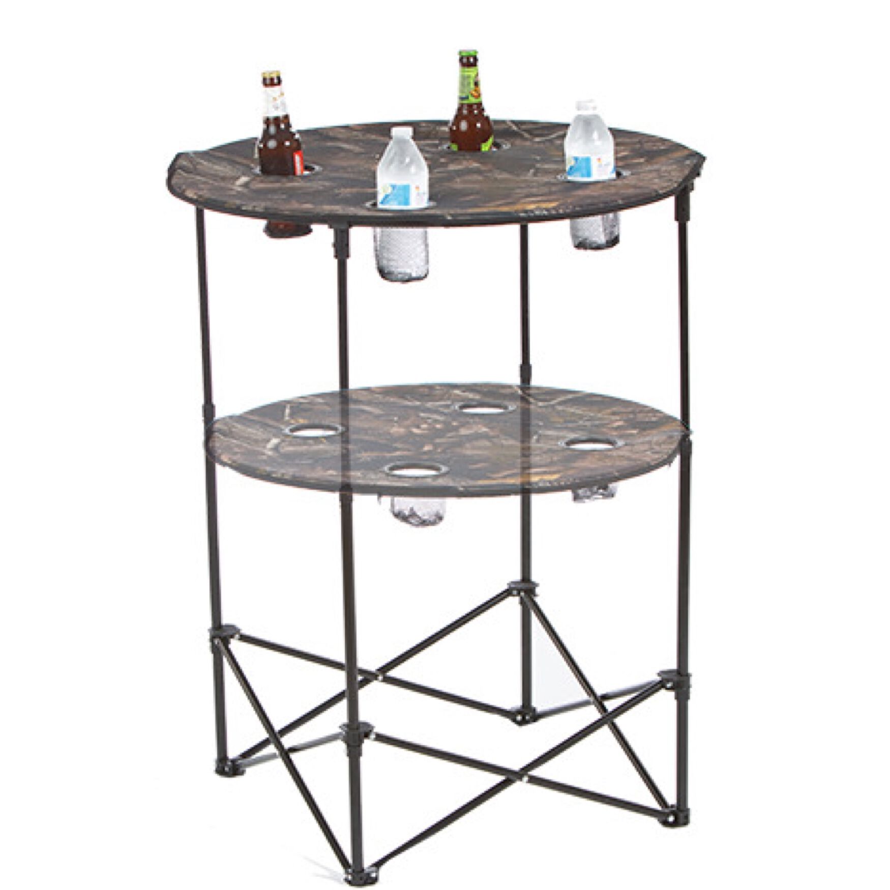 Portable Round Tailgate Table, GREEN, hi-res image number 0