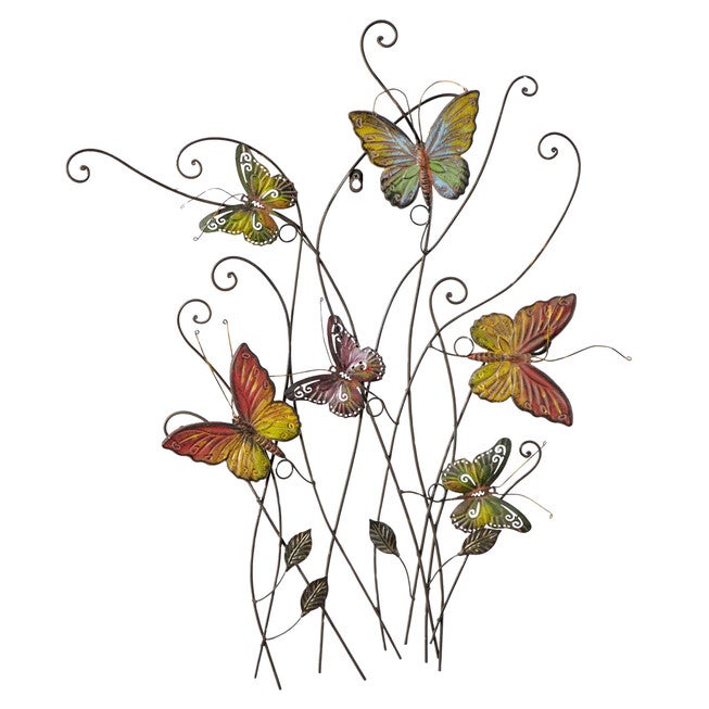 Brown Metal Eclectic Wall Decor, BROWN, hi-res image number 0