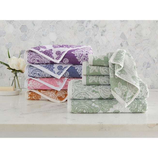 6-Piece Damask Towel Set, , alternate image number null