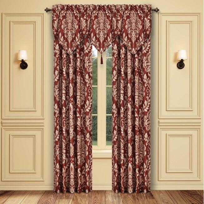 Lazia 84 Inch Window Panel Pair, RED, hi-res image number 0