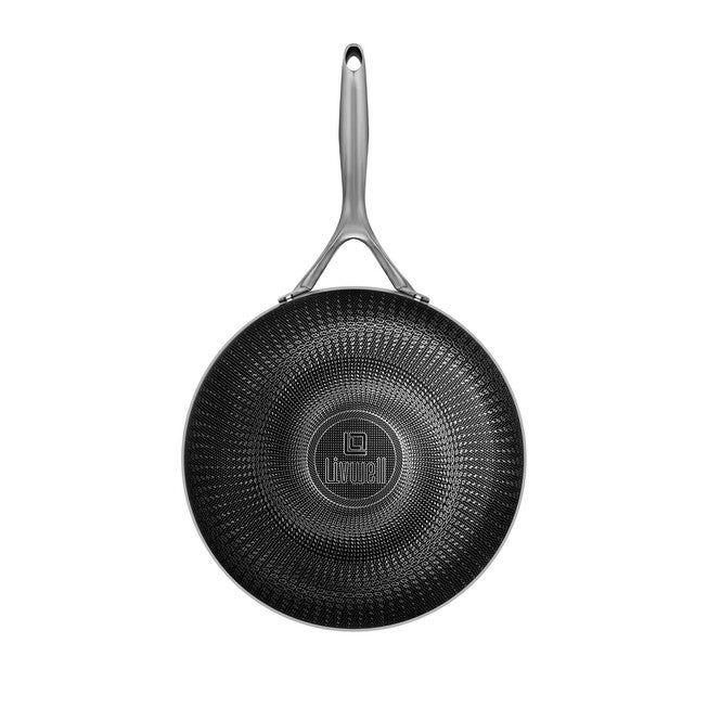 LIVWELL DiamondClad™ 10 inches Hybrid Nonstick Stainless Steel Frying Pan, Dishwasher Safe, PFOA-free – Silver/Black, SILVER, alternate image number 5