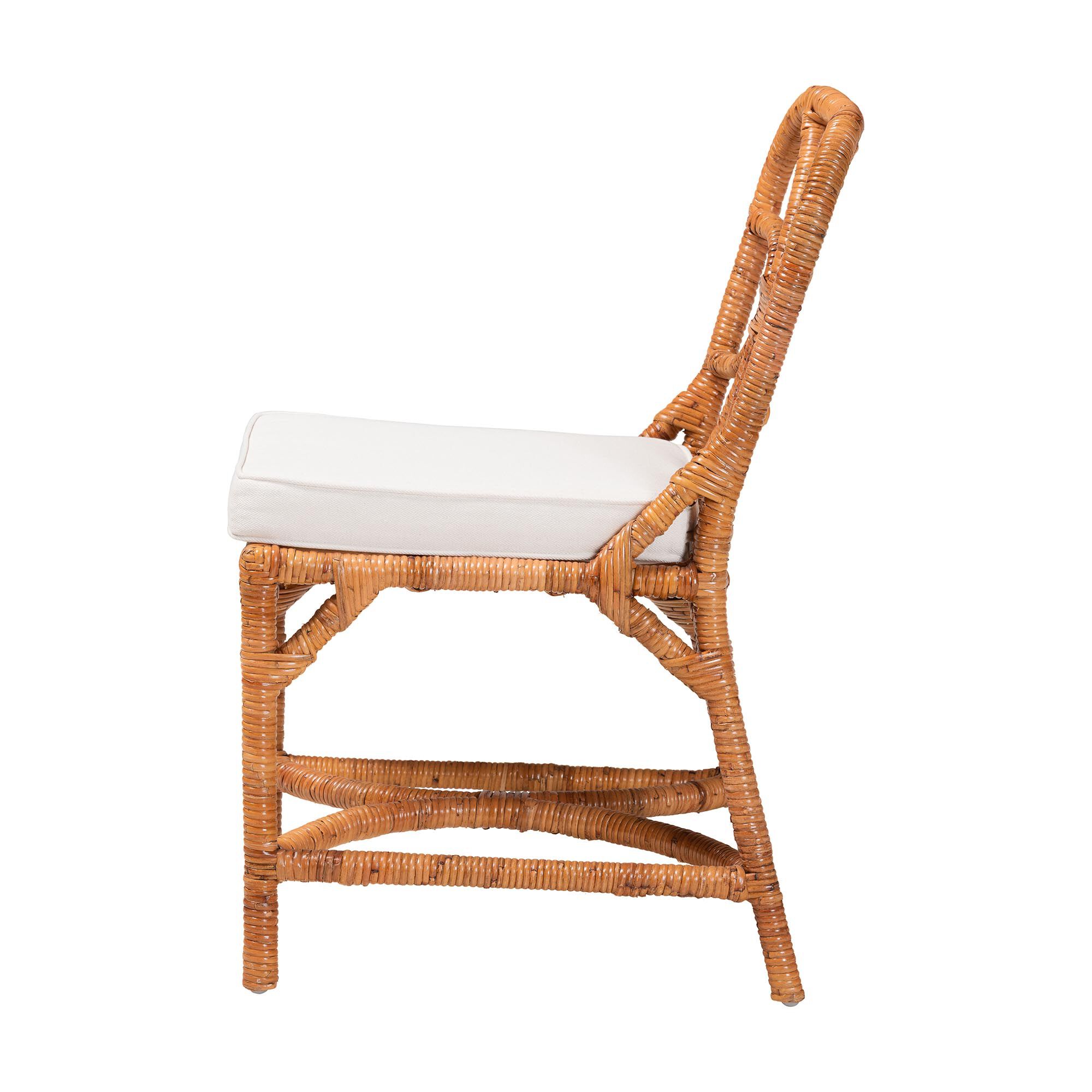 Alondra Natural Rattan Dining Chair, BROWN, alternate image number 3