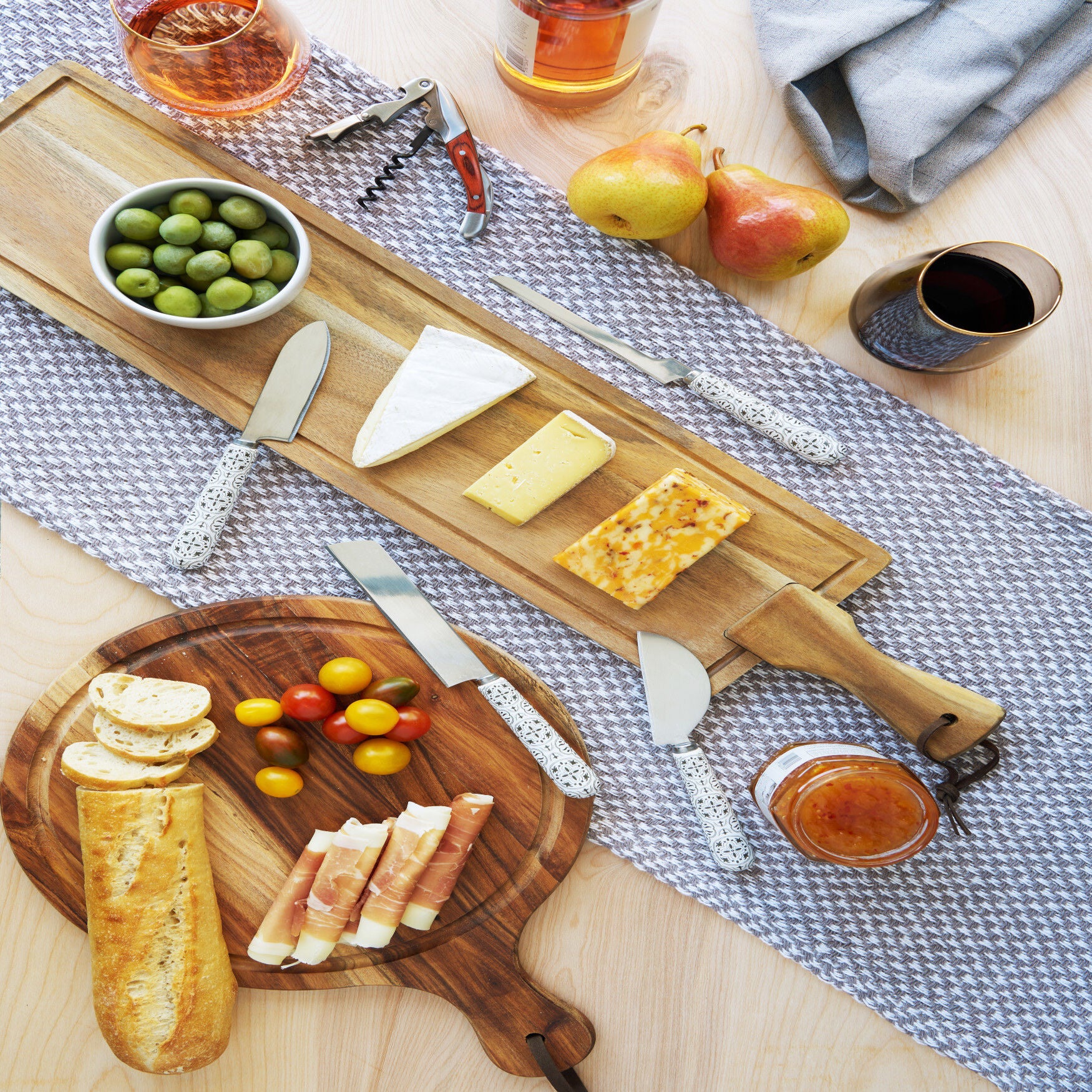 Rustic Farmhouse: Acacia Wood Tapas Board, , on-hover image number 1
