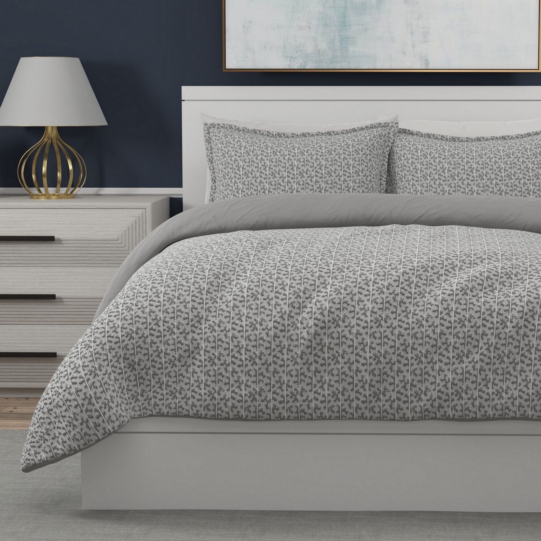 Portico Bennet Slub 3 Piece Comforter Set Comforter Set, , alternate image number 4