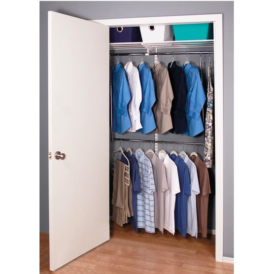 Closet Doubler Rod Commerical Grade, Chrome, , alternate image number null