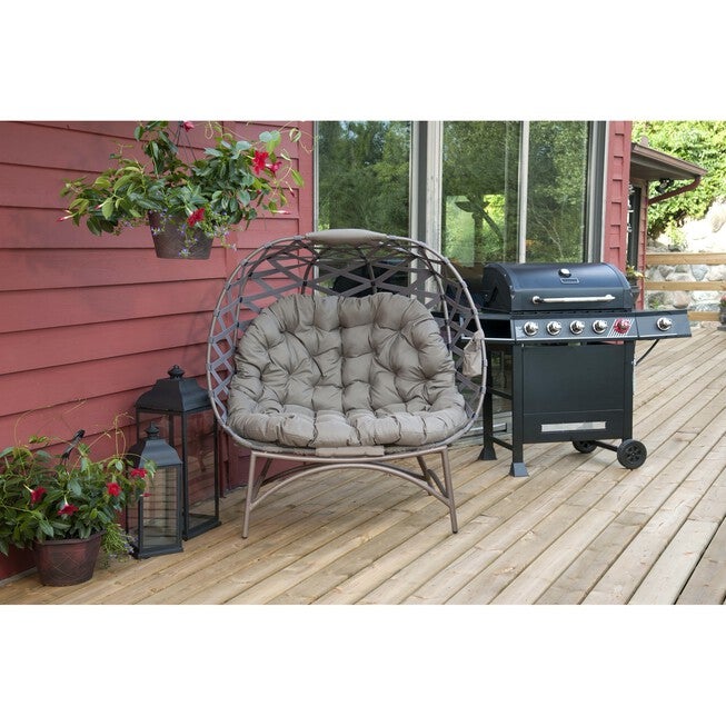Cozy Pumpkin Chair in Crossweave Sand, , on-hover image number 1