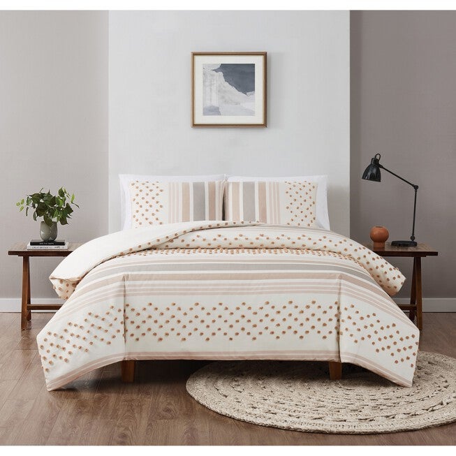Mia Tufted Textured Comforter Set, NEUTRAL, hi-res image number null