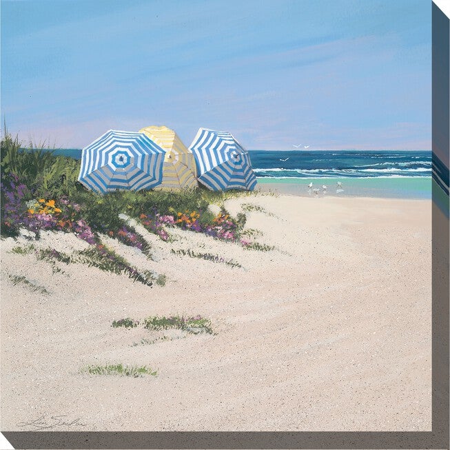 Beach Umbrellas Outdoor Wall Art, MULTI, hi-res image number 0