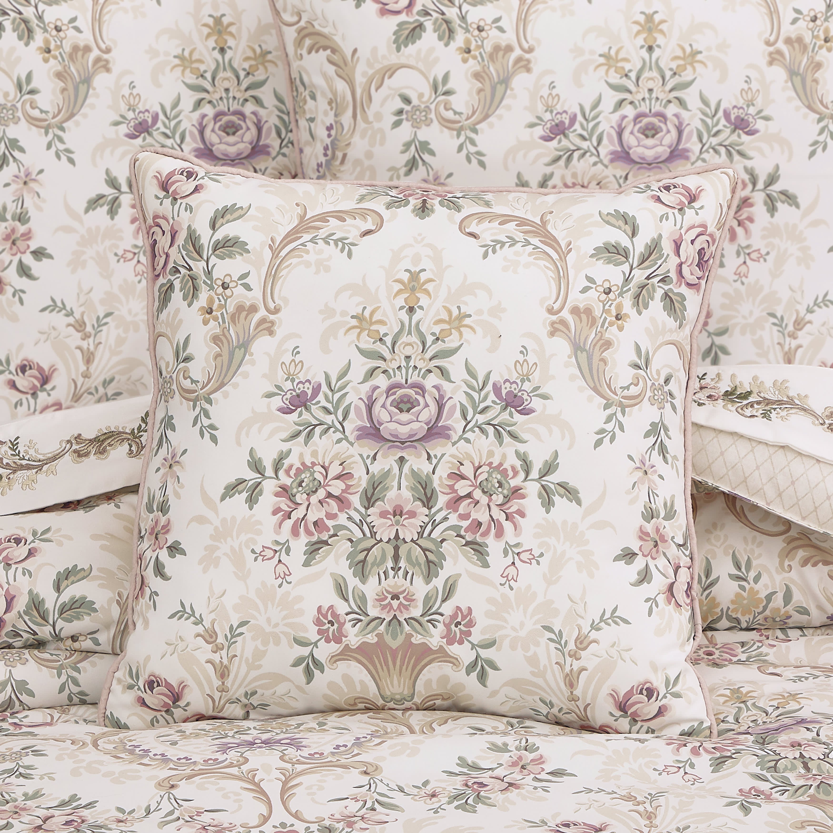 Avant Garden 18 Inch Square Decorative Throw Pillow, BLUSH, alternate image number 1