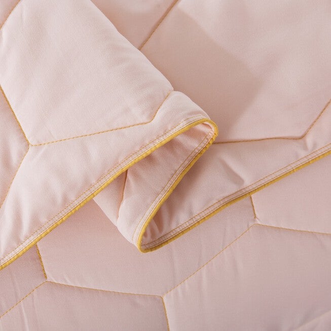 Honeycomb Down Alternative Blanket, Blush/Mustard, , alternate image number 2