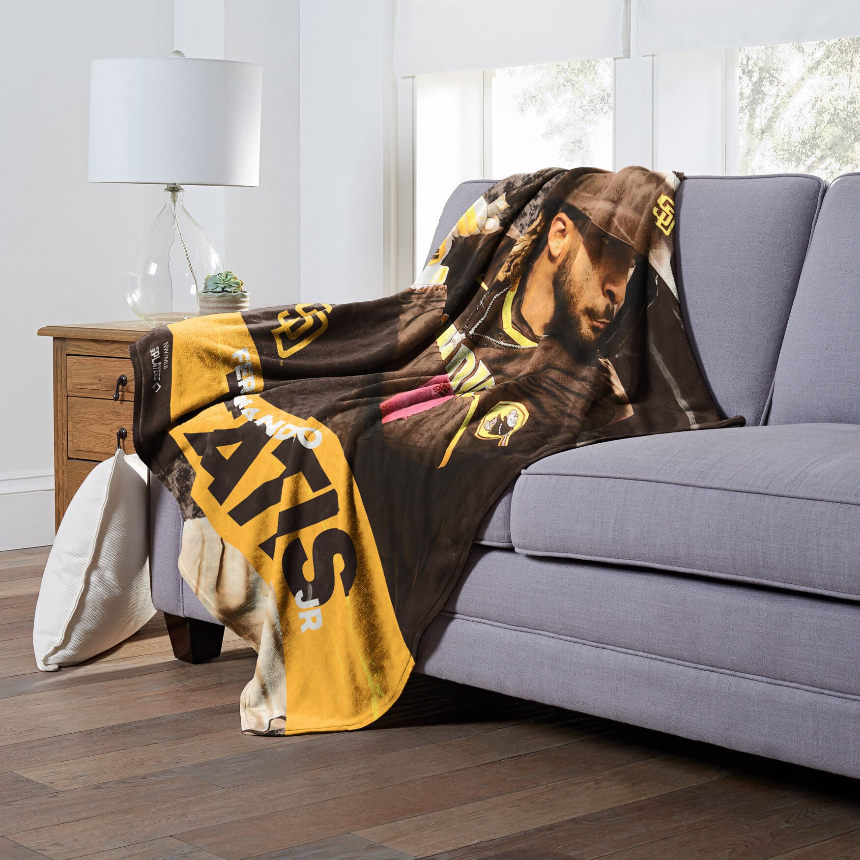 Mlb 575 Padres- Fernando Totis Jr&nbsp; Silk Touch Throw Blanket, , alternate image number 3
