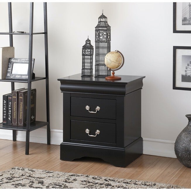 Nightstand Bedroom, BLACK, hi-res image number 0