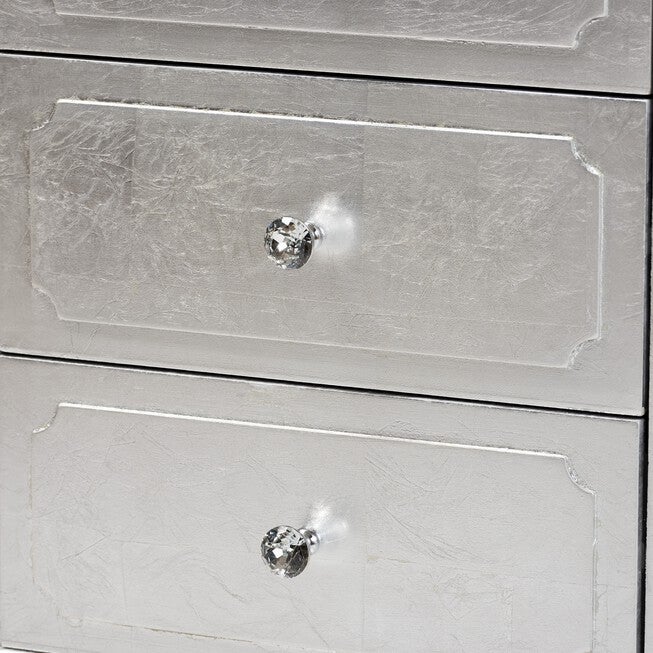 Newton Classic And Traditional Gold Finished Wood 3-Drawer Nightstand, , alternate image number 4