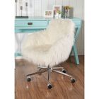 Fenton Faux Fur Office Chair White, , alternate image number null