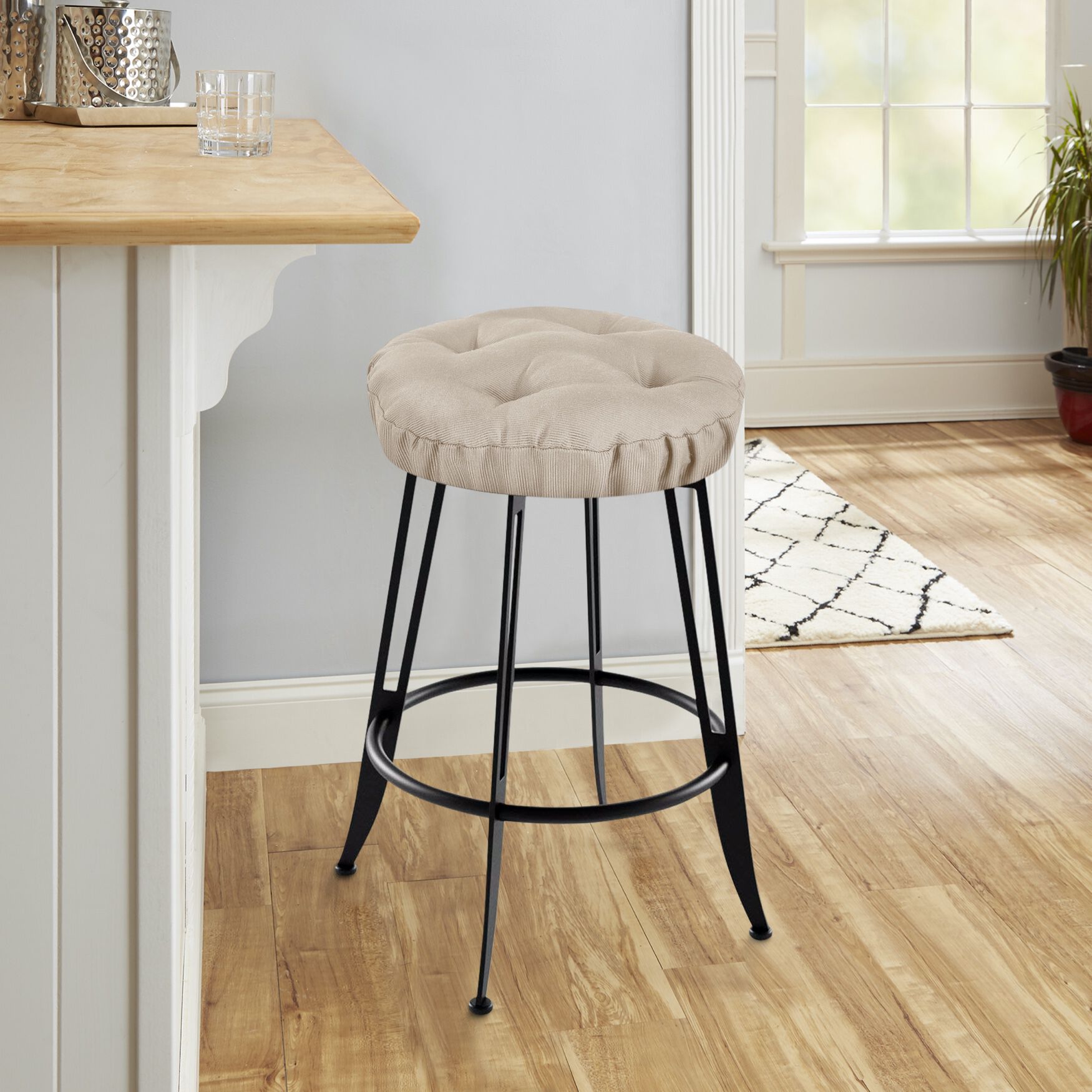 Luzerne Bar Stool Covers, SAND, hi-res image number 0