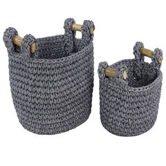 Cosmoliving By Cosmopolitan Set Of 2 Basket Storage Basket