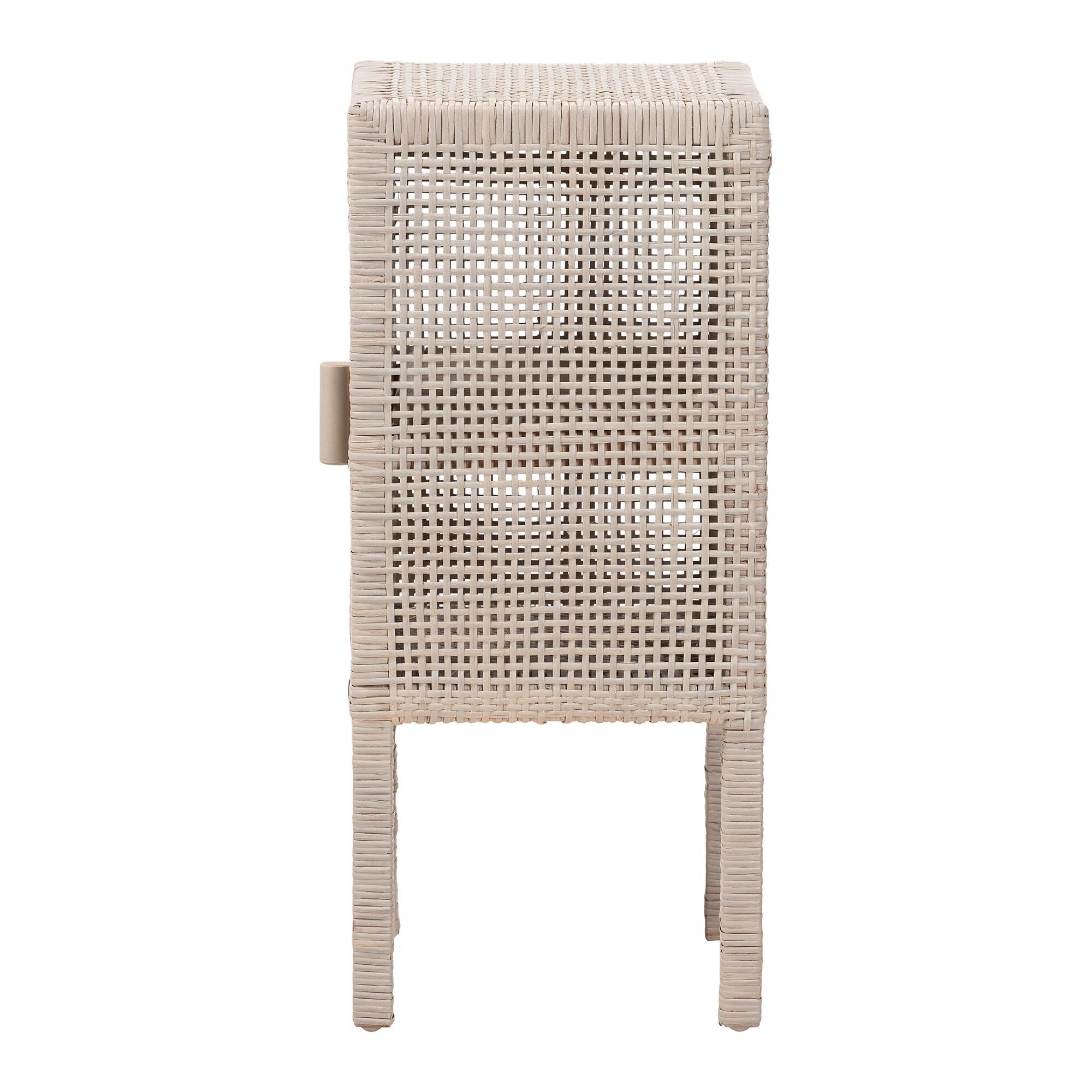 Vivan Natural Rattan Nightstand, GREY, alternate image number 4