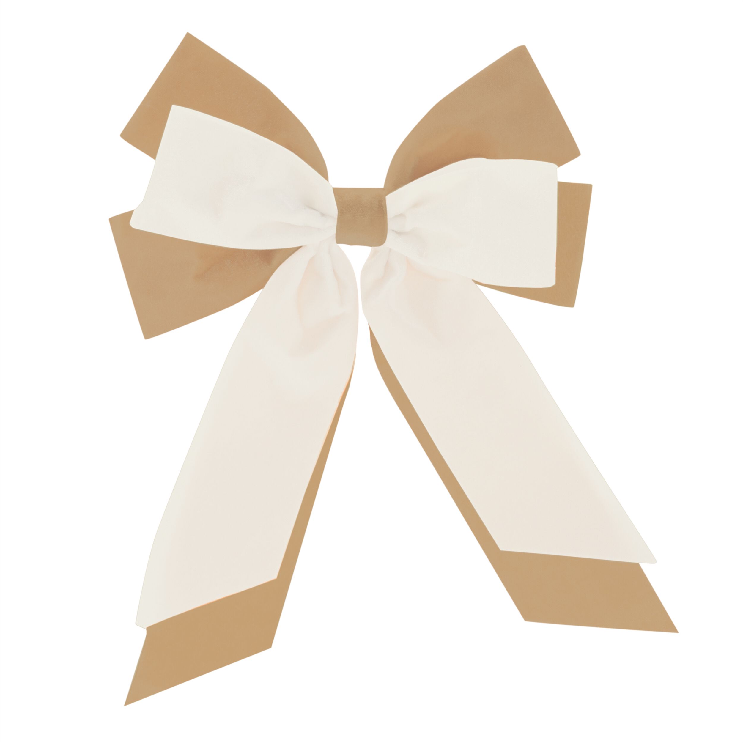 Double Bow Ornament (Set of 2), CREAM TAN, hi-res image number 0