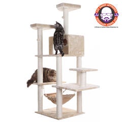 Real Wood 72" Condo Sratching Post Cat Tree