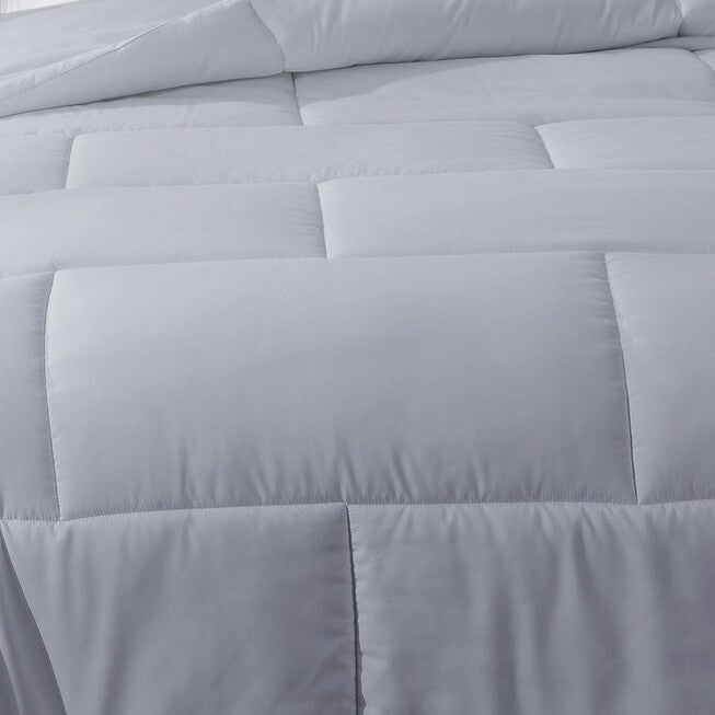 Subway Tile Down Alternative Comforter, Glacier Grey, , on-hover image number 1