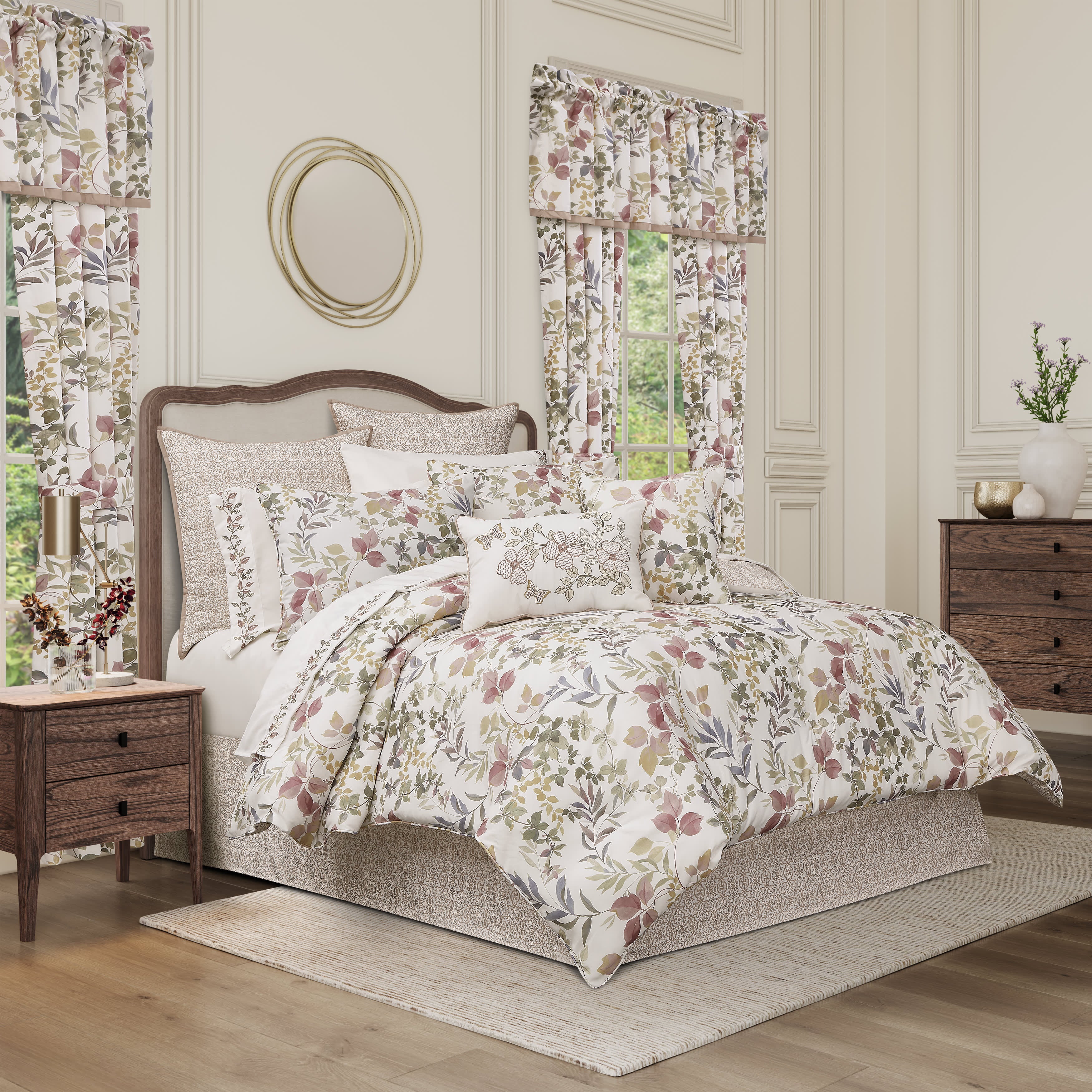 Rosewood 4 Piece Comforter Set, ROSE, hi-res image number 0