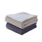 Soft Sherpa Reversible 15lb Weighted Blanket with Washable Cover , TAUPE IVORY, hi-res image number null
