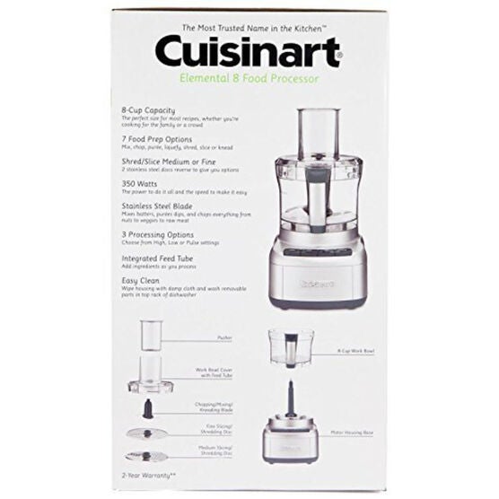 Elemental 8 Cup Food Processor (Silver), , alternate image number null