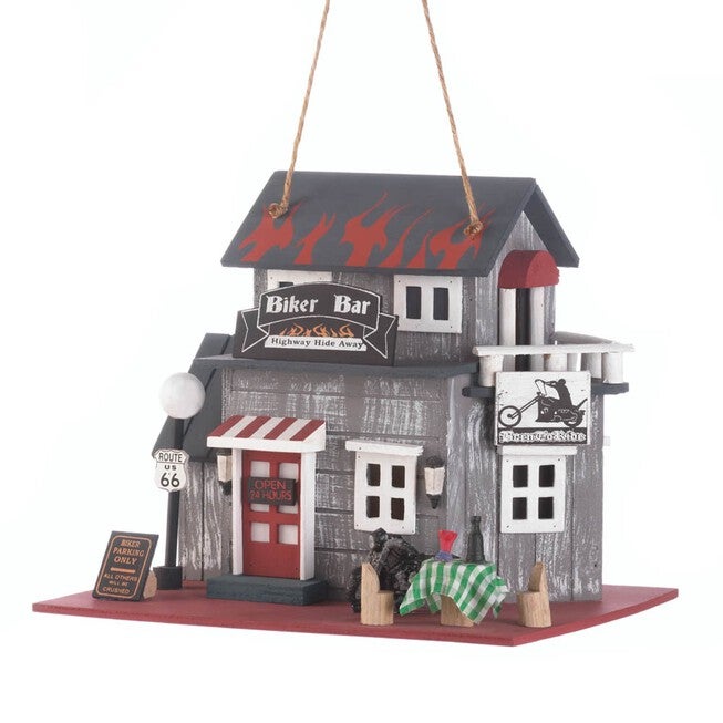 Route 66 Biker Bar Birdhouse, MULTICOLOR, hi-res image number 0
