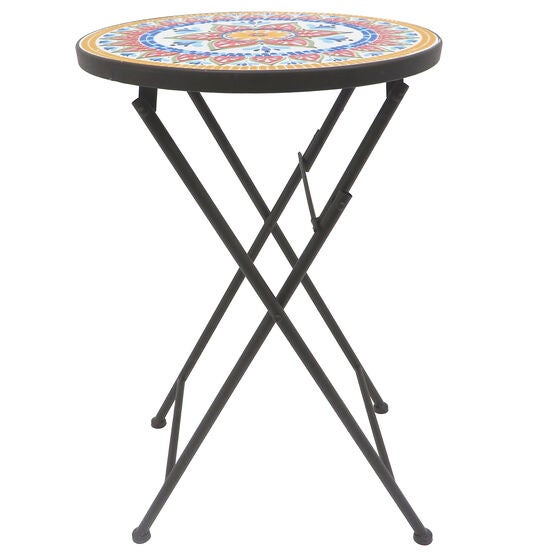 Lori Mosaic Folding Side Table, , alternate image number null