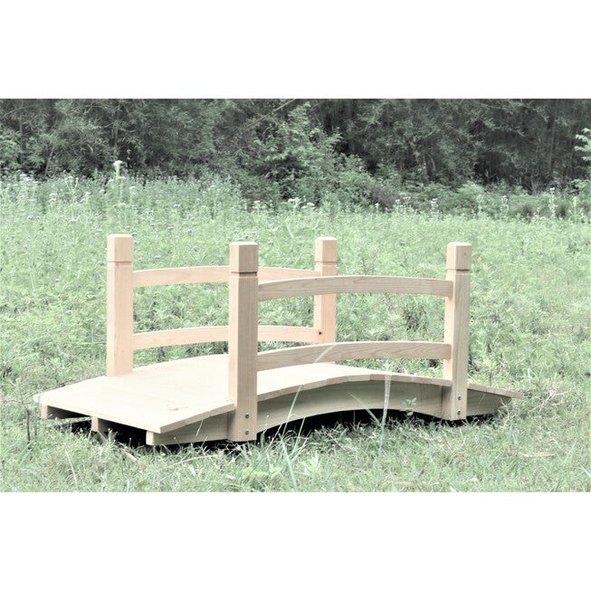 Coral Coast Harrison 4 ft Wood Garden Bridge, NATURAL, hi-res image number 0
