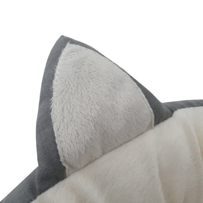 GREY Printing poly-cotton cozy round cat bed , 21 inch, , alternate image number 3