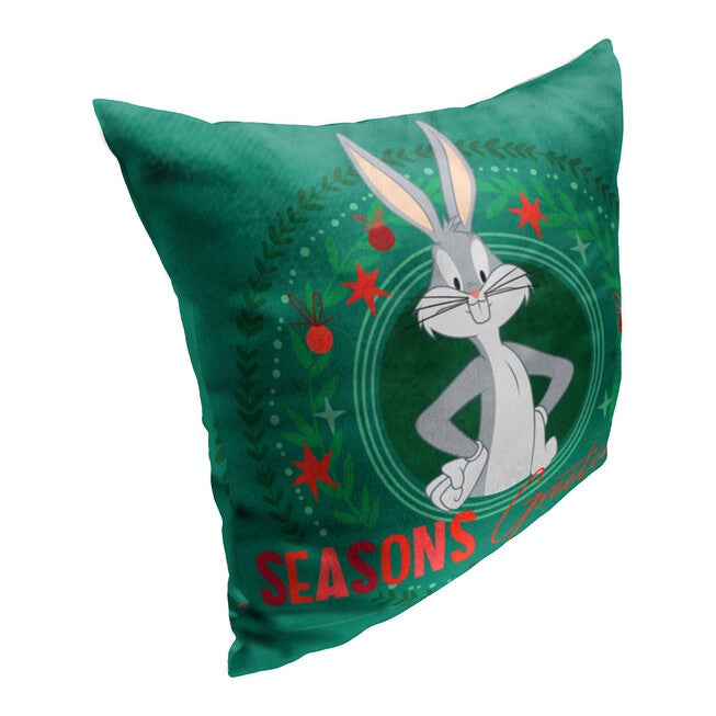 Wb Looney Tunes Greetings From Bugs Printed Throw Pillow, , on-hover image number null
