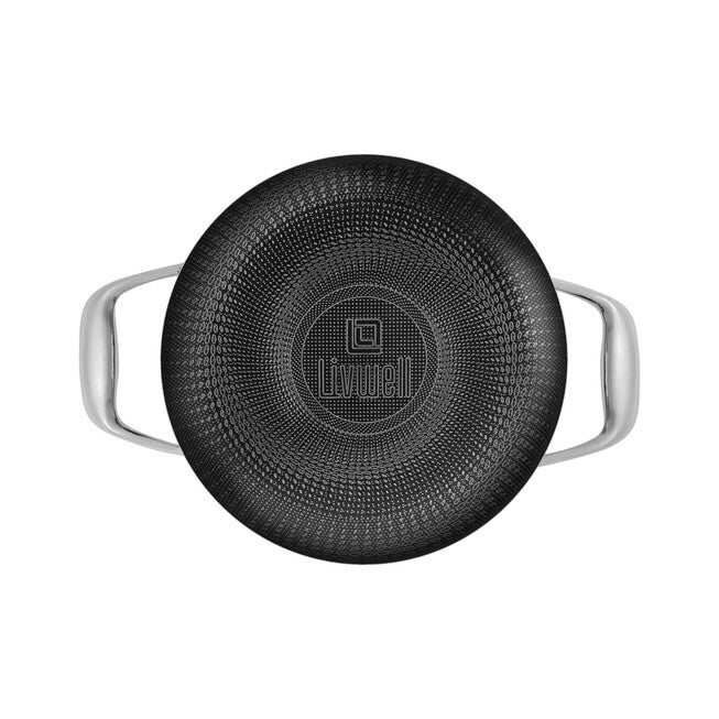 LIVWELL DiamondClad™ 3 Quart Hybrid Nonstick Stainless Steel Stock Pot and Lid, Dishwasher Safe, PFOA-free – Silver/Black, SILVER, alternate image number 6