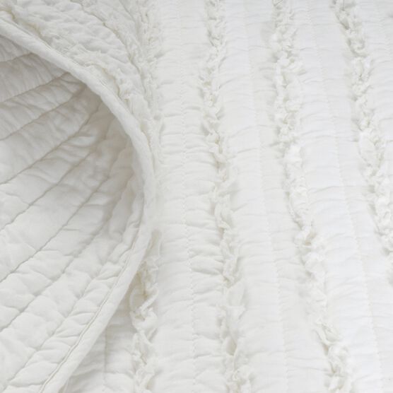 Ruffled Quilt And Pillow Sham Set, , on-hover image number null